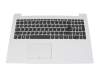 Keyboard incl. topcase DE (german) grey/white original suitable for Lenovo IdeaPad 320-15AST (80XV)
