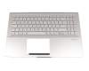 Keyboard incl. topcase DE (german) silver/rosé with backlight original suitable for Asus X531FA