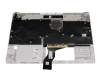 Keyboard incl. topcase DE (german) silver/silver (Fingerprint) original suitable for HP 15s-fq0000
