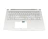 Keyboard incl. topcase DE (german) silver/silver original suitable for Asus F1500EA