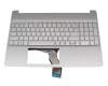 Keyboard incl. topcase DE (german) silver/silver original suitable for HP 15-f200