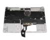Keyboard incl. topcase DE (german) silver/silver original suitable for HP 15-f200