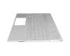 Keyboard incl. topcase DE (german) silver/silver with backlight (UMA graphic) original suitable for HP Pavilion 15-cw1200