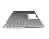 Keyboard incl. topcase DE (german) silver/silver with backlight Fingerprint / backlight original suitable for HP Pavilion x360 14-dw1000
