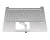Keyboard incl. topcase DE (german) silver/silver with backlight original suitable for Acer Swift 3 (SF314-42)