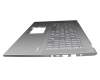 Keyboard incl. topcase DE (german) silver/silver with backlight original suitable for Asus Business P1701FA