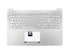 Keyboard incl. topcase DE (german) silver/silver with backlight original suitable for Asus ROG G501JW