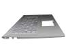 Keyboard incl. topcase DE (german) silver/silver with backlight original suitable for Asus VivoBook 17 F712FA