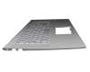 Keyboard incl. topcase DE (german) silver/silver with backlight original suitable for Asus VivoBook 17 X712DA