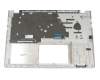 Keyboard incl. topcase DE (german) silver/silver with backlight original suitable for Asus VivoBook S14 S430FA
