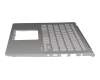 Keyboard incl. topcase DE (german) silver/silver with backlight original suitable for Asus VivoBook S14 S430FA