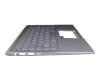 Keyboard incl. topcase DE (german) silver/silver with backlight original suitable for Asus ZenBook 14 UM431DA