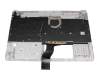 Keyboard incl. topcase DE (german) silver/silver with backlight original suitable for HP 15-e2000