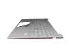 Keyboard incl. topcase DE (german) silver/silver with backlight original suitable for HP 15s-fq3000