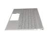 Keyboard incl. topcase DE (german) silver/silver with backlight original suitable for HP Envy 13-ah0100
