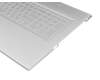 Keyboard incl. topcase DE (german) silver/silver with backlight original suitable for HP Envy 17-bw0100