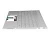 Keyboard incl. topcase DE (german) silver/silver with backlight original suitable for HP Pavilion 13-an1600