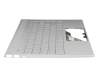 Keyboard incl. topcase DE (german) silver/silver with backlight original suitable for HP Pavilion 13-an1600