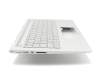 Keyboard incl. topcase DE (german) silver/silver with backlight original suitable for HP Pavilion 14-bf100