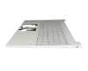 Keyboard incl. topcase DE (german) silver/silver with backlight original suitable for HP Pavilion 15-eg3000
