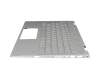 Keyboard incl. topcase DE (german) silver/silver with backlight original suitable for HP Pavilion x360 14-cd0100