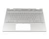 Keyboard incl. topcase DE (german) silver/silver with backlight original suitable for HP Pavilion x360 14-cd0600