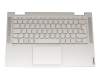 Keyboard incl. topcase DE (german) silver/silver with backlight original suitable for Lenovo Yoga C740-14IML (81TC)