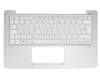 Keyboard incl. topcase DE (german) white/silver original suitable for Asus F201E