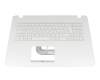 Keyboard incl. topcase DE (german) white/white original suitable for Asus Transformer Mini (T103HAF)