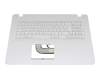 Keyboard incl. topcase DE (german) white/white original suitable for Asus VivoBook X705UA