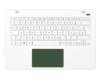 Keyboard incl. topcase DE (german) white/white original suitable for Asus X200MA