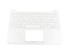 Keyboard incl. topcase DE (german) white/white original suitable for Asus X302UA