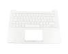 Keyboard incl. topcase DE (german) white/white original suitable for Asus X302UV
