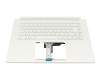 Keyboard incl. topcase DE (german) white/white with backlight original suitable for Acer ConceptD 3 Ezel Pro (CC315-73P)