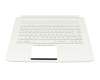 Keyboard incl. topcase DE (german) white/white with backlight original suitable for Acer ConceptD 7 (CN715-72P)