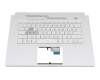 Keyboard incl. topcase DE (german) white/white with backlight original suitable for Asus TUF Dash F15 FX516PM