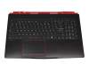 Keyboard incl. topcase FR (french) black/black with backlight original suitable for MSI GE63 RGB 8SF/8SG/8SE (MS-16P7)