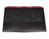 Keyboard incl. topcase FR (french) black/black with backlight original suitable for MSI GE63 Raider RGB 8RE/8RF (MS-16P5)