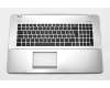 Keyboard incl. topcase FR (french) black/silver original suitable for Asus R751LN