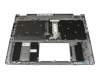 Keyboard incl. topcase FR (french) grey/grey with backlight original suitable for Acer Spin 5 (SP513-55N)