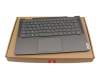 Keyboard incl. topcase FR (french) grey/grey with backlight original suitable for Lenovo Yoga C740-14IML (81TC)