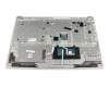 Keyboard incl. topcase FR (french) grey/silver with backlight original suitable for Lenovo IdeaPad 320-15IAP (81A3)