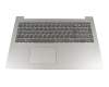 Keyboard incl. topcase FR (french) grey/silver with backlight original suitable for Lenovo IdeaPad 320-15IKB (81BG/81BT)