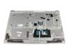 Keyboard incl. topcase FR (french) grey/silver with backlight original suitable for Lenovo IdeaPad 320-15ISK (80XH)