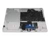 Keyboard incl. topcase FR (french) silver/silver (DVD) (PTP) suitable for HP 17-ca2000