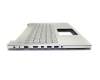 Keyboard incl. topcase FR (french) silver/silver with backlight original suitable for Asus N550LF