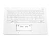 Keyboard incl. topcase FR (french) white/white original suitable for Asus VivoBook F200CA
