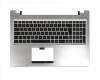 Keyboard incl. topcase GR (greek) black/silver original suitable for Asus S56CA