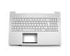 Keyboard incl. topcase PO (portuguese) silver/silver with backlight original suitable for Asus N550JA
