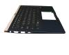 Keyboard incl. topcase RU (russian) black/blue with backlight original suitable for Asus UX433FA